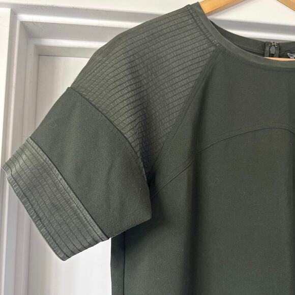 Vince Short Sleeve Shift Dress Women’s Small Olive Green - Picture 5 of 9